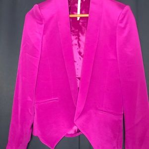 Truth and Pride. Hot magenta silk blazer.